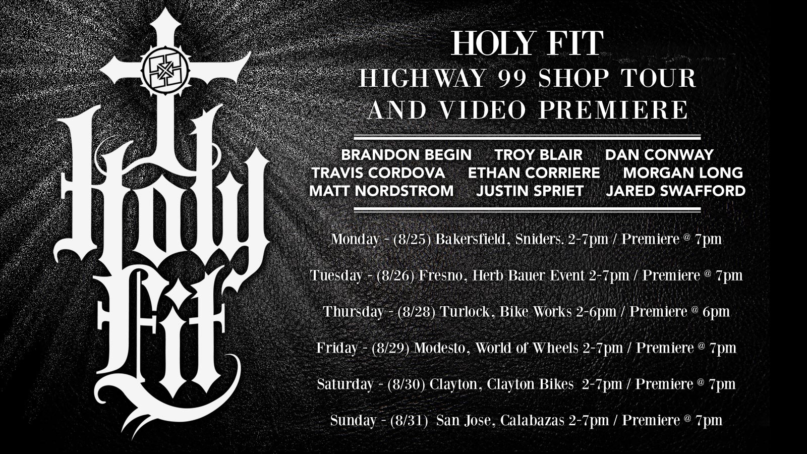 HOLY FIT SHOP AND VIDEO PREMIERE TOUR