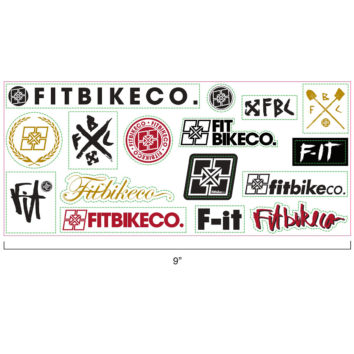 Fit Bike Co Sticker Decal Feuille BMX Bikes Stickers Decals Primo CULT SUNDAY KINK